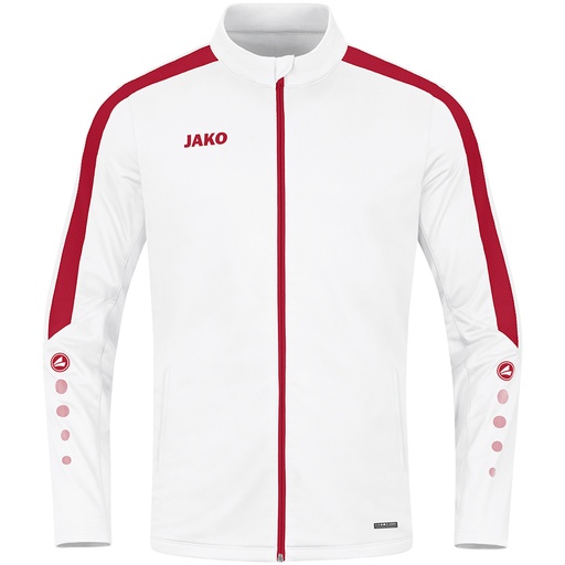 Jako Power Polyesterjacke weiß-rot