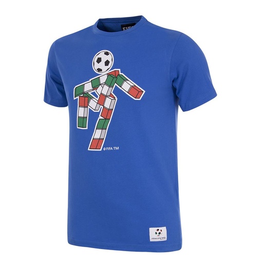 Copa Italien WM 1990 Maskottchen  Ciao T-Shirt blau