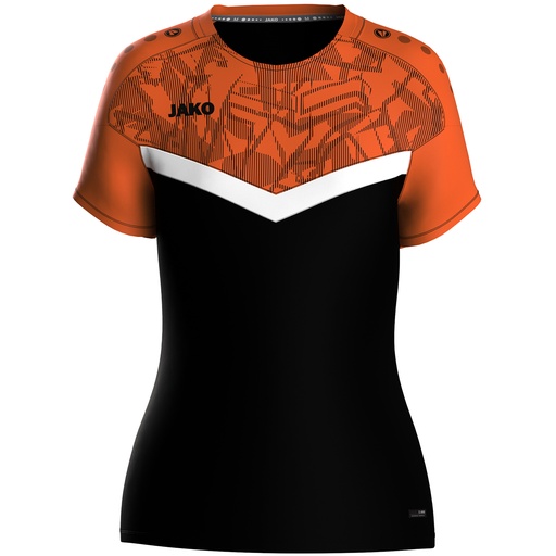 Jako Iconic T-Shirt schwarz-neonorange Damen