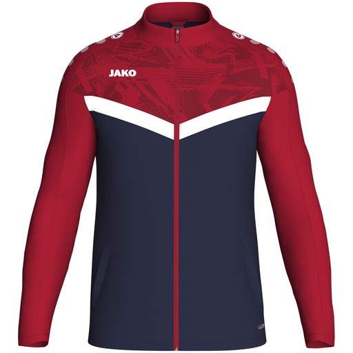 Jako Iconic Polyesterjacke dunkelblau-chilli rot Kinder