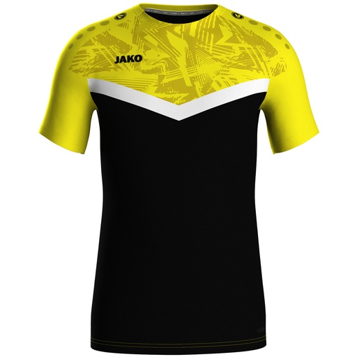 Jako Iconic T-Shirt schwarz-soft yellow Kinder