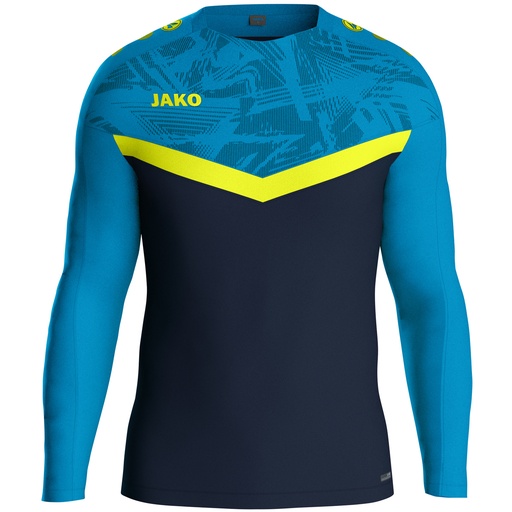 Jako Iconic Sweat dunkelblau-neongelb