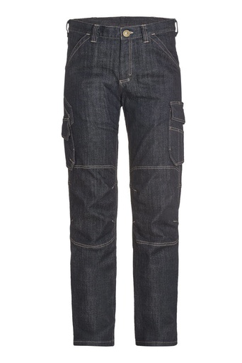 FHB WILHELM Arbeitsjeans elastisch schwarz-blau