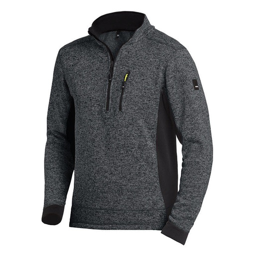 FHB PATRICK Strick-Fleece-Troyer anthrazit