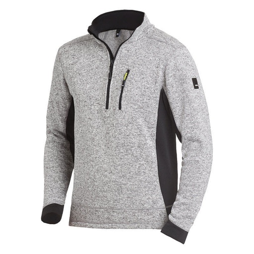 FHB PATRICK Strick-Fleece-Troyer grau 
