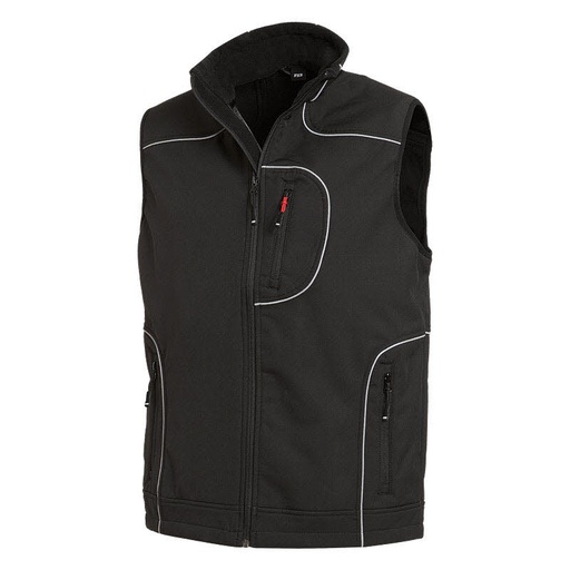 FHB MARTIN Softshellweste schwarz