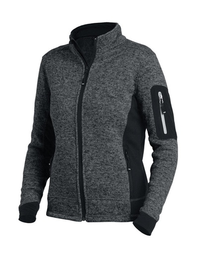 FHB MARIEKE Strick-Fleece-Jacke Damen anthrazit