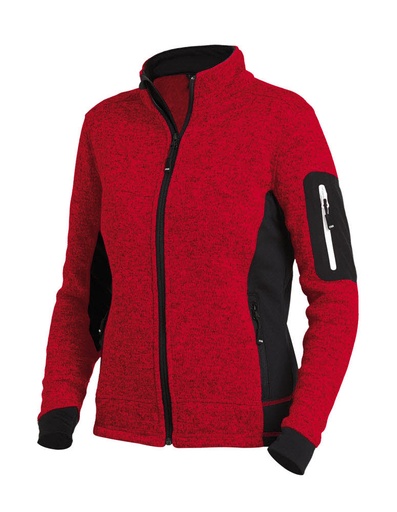 FHB MARIEKE Strick-Fleece-Jacke Damen rot
