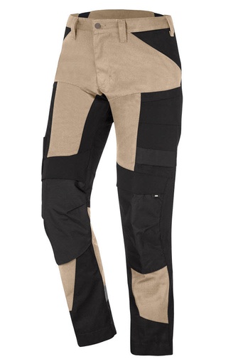 FHB LEO Arbeitshose elastisch beige-schwarz 