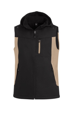 FHB JUSTUS Softshellweste beige-schwarz