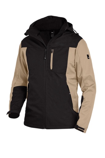 FHB JANNIK Softshelljacke beige-schwarz 