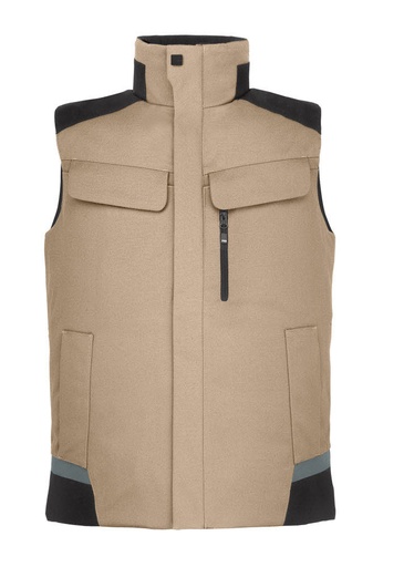 FHB HAUKE Arbeitsweste beige-schwarz 