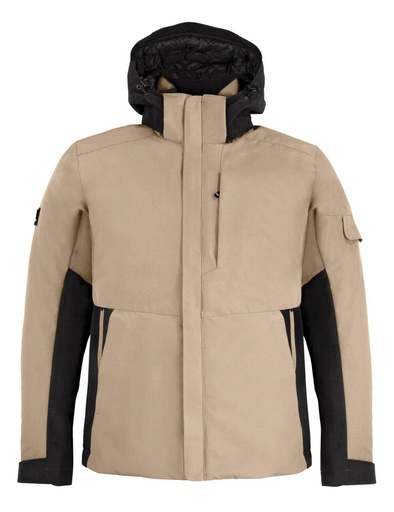 FHB GEORG Arbeitsjacke PrimaLoft beige-schwarz