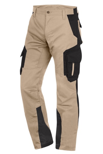 FHB FABIAN Arbeitshose beige-schwarz 