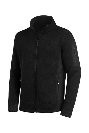 FHB CHRISTOPH Strick-Fleece-Jacke schwarz