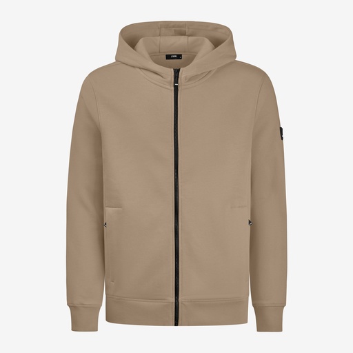 FHB QUENTIN Hoodie Jacke unisex beige