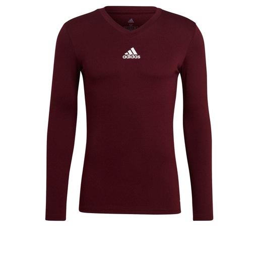 adidas Team Base Funktionsshirt Langarm dunkelrot  