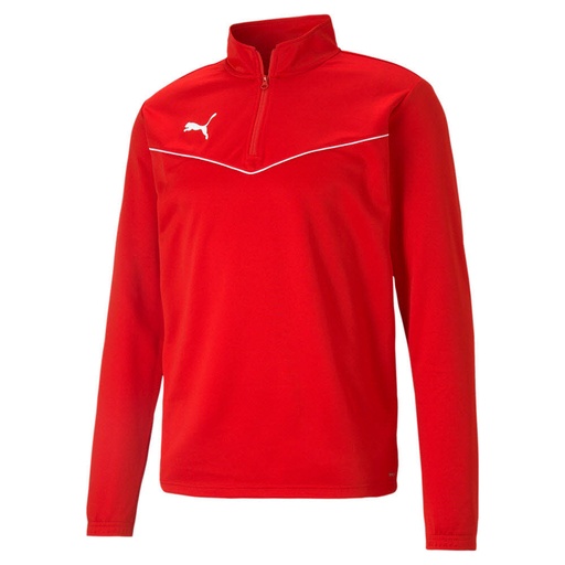 Puma teamRISE 1/4 Zip Trainingspullover rot 