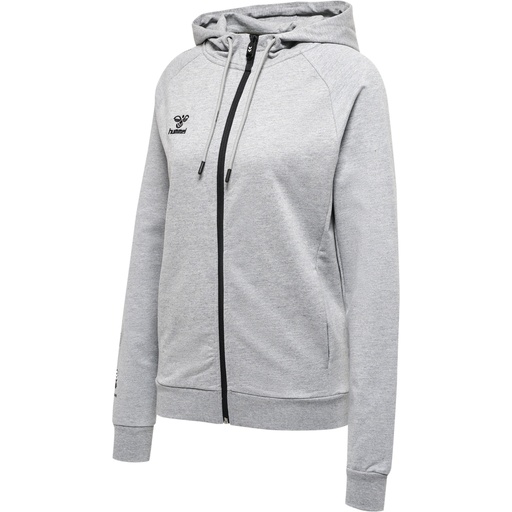 Hummel Move Grid Cotton Kapuzenjacke grau Damen